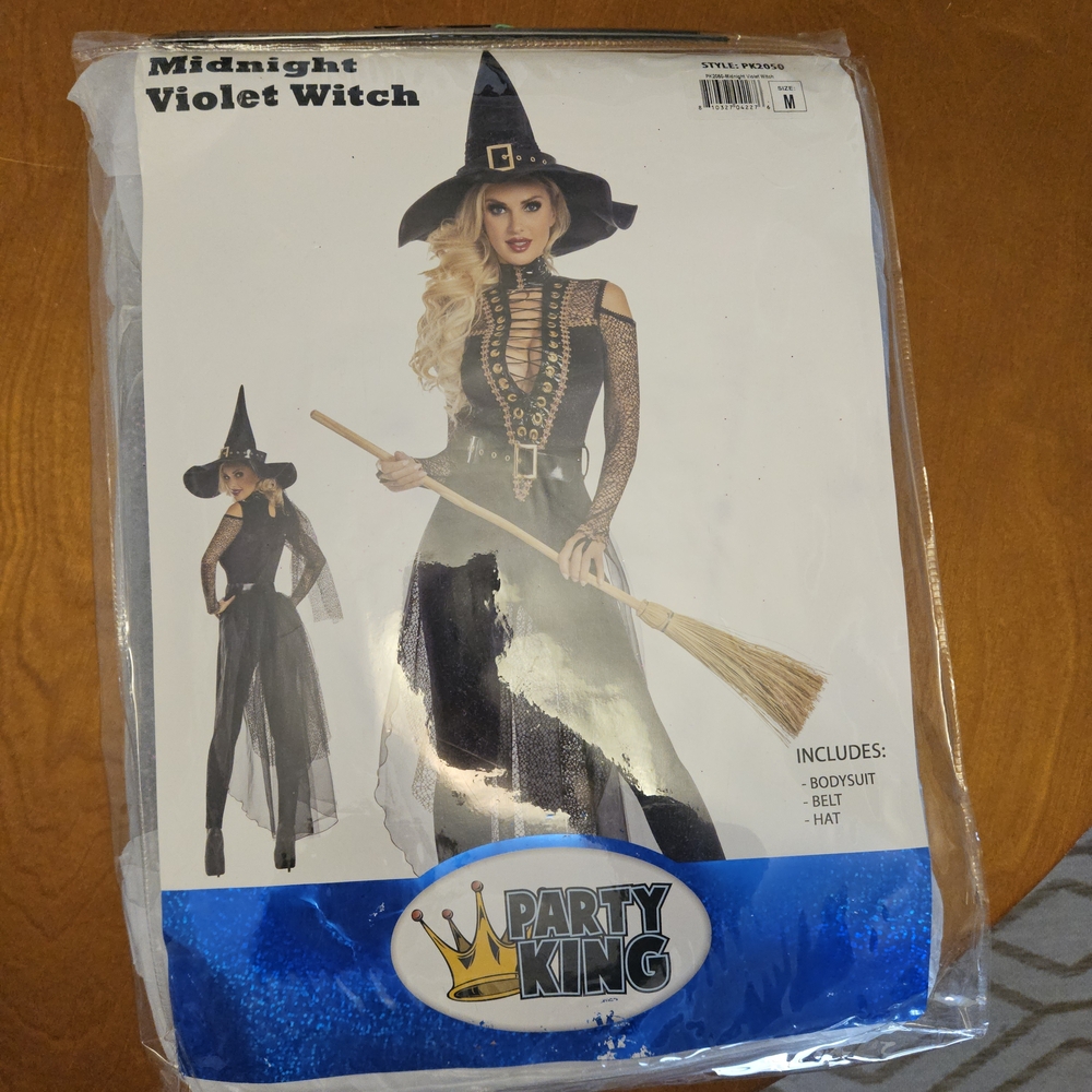 Midnight Violet Witch Costume for Kids - Black